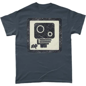 Tweed t-shirt showing drawn ExP logo by ExP hip hop artist